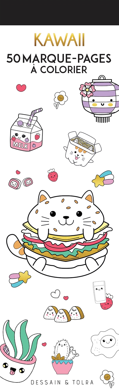 Marque-pages Kawaii - Marque-pages à colorier