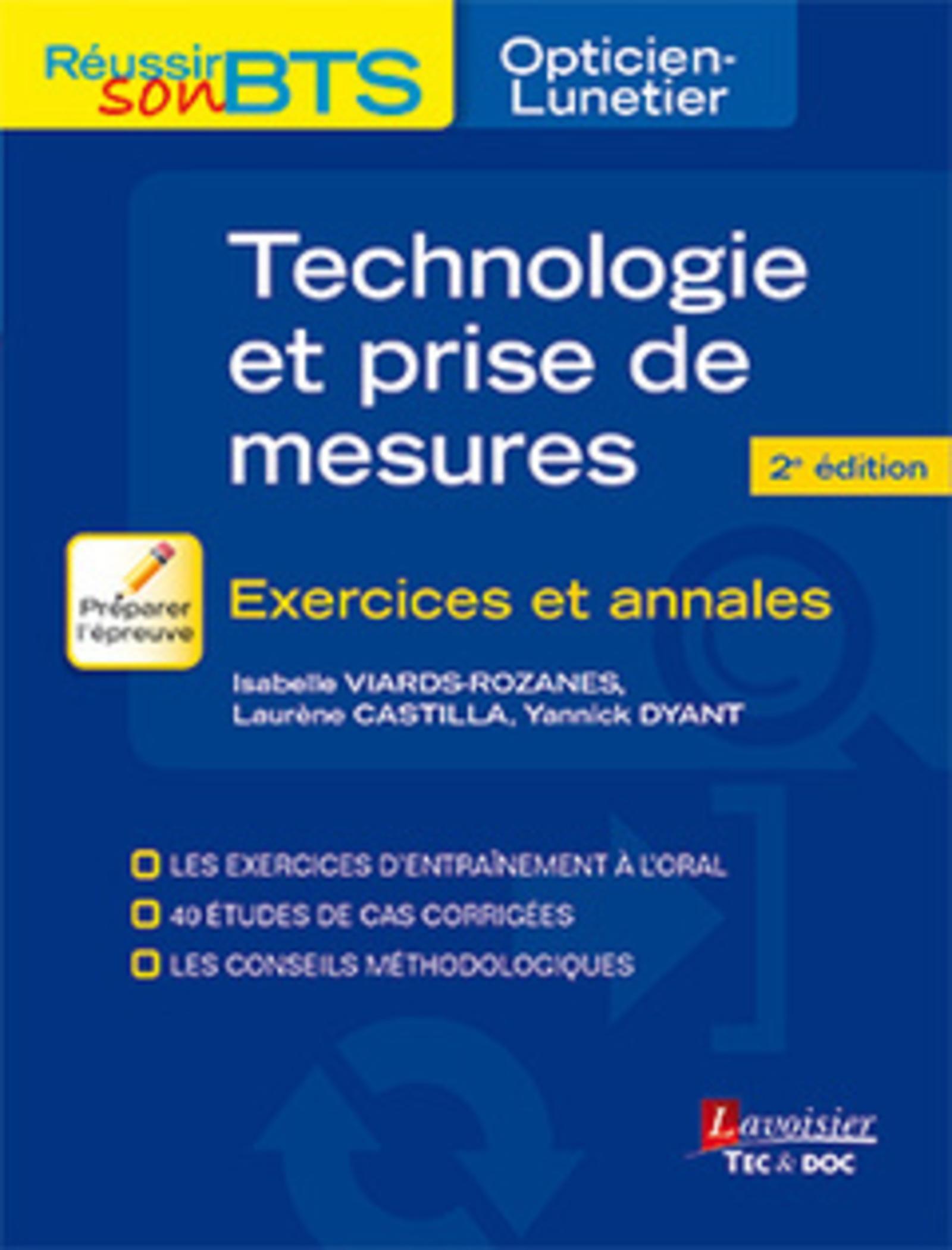 Technologie et prise de mesures (2° Éd.) - Exercices et annales
